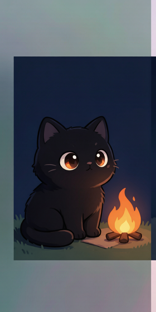 Starry Campfire Cats matching PFP for cute matching icons – left profile picture