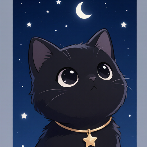 Starry Night Cats matching PFP for cute matching icons – left profile picture