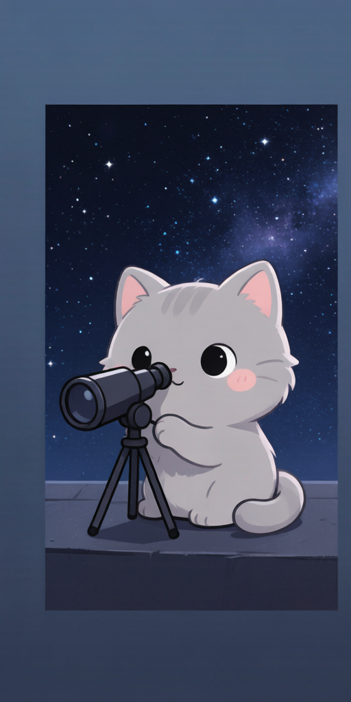 Telescope Night Cats matching PFP for cute matching icons – left profile picture